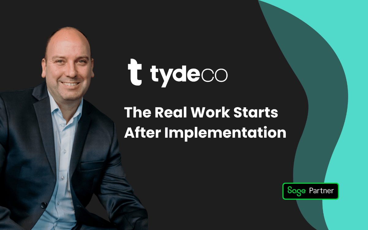 Jeff Ryan featured in a TydeCo interview titled 'The Real Work Starts After Implementation' for Sage Partner content